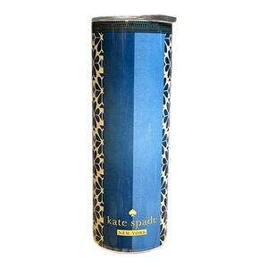 KATE SPADE New York Insulated Metal Tumbler Navy Blue Spade Print BPA Free